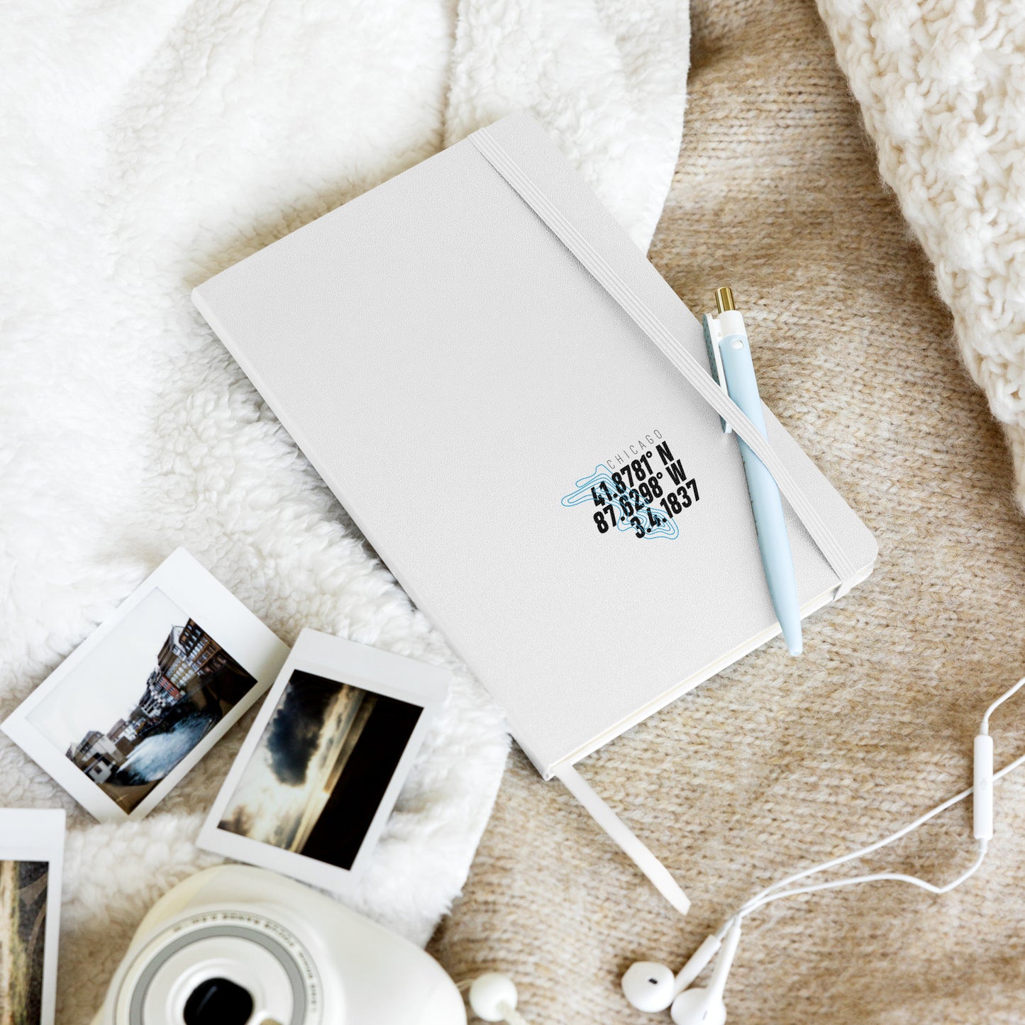 Chicago Coordinates - Hardcover bound notebook