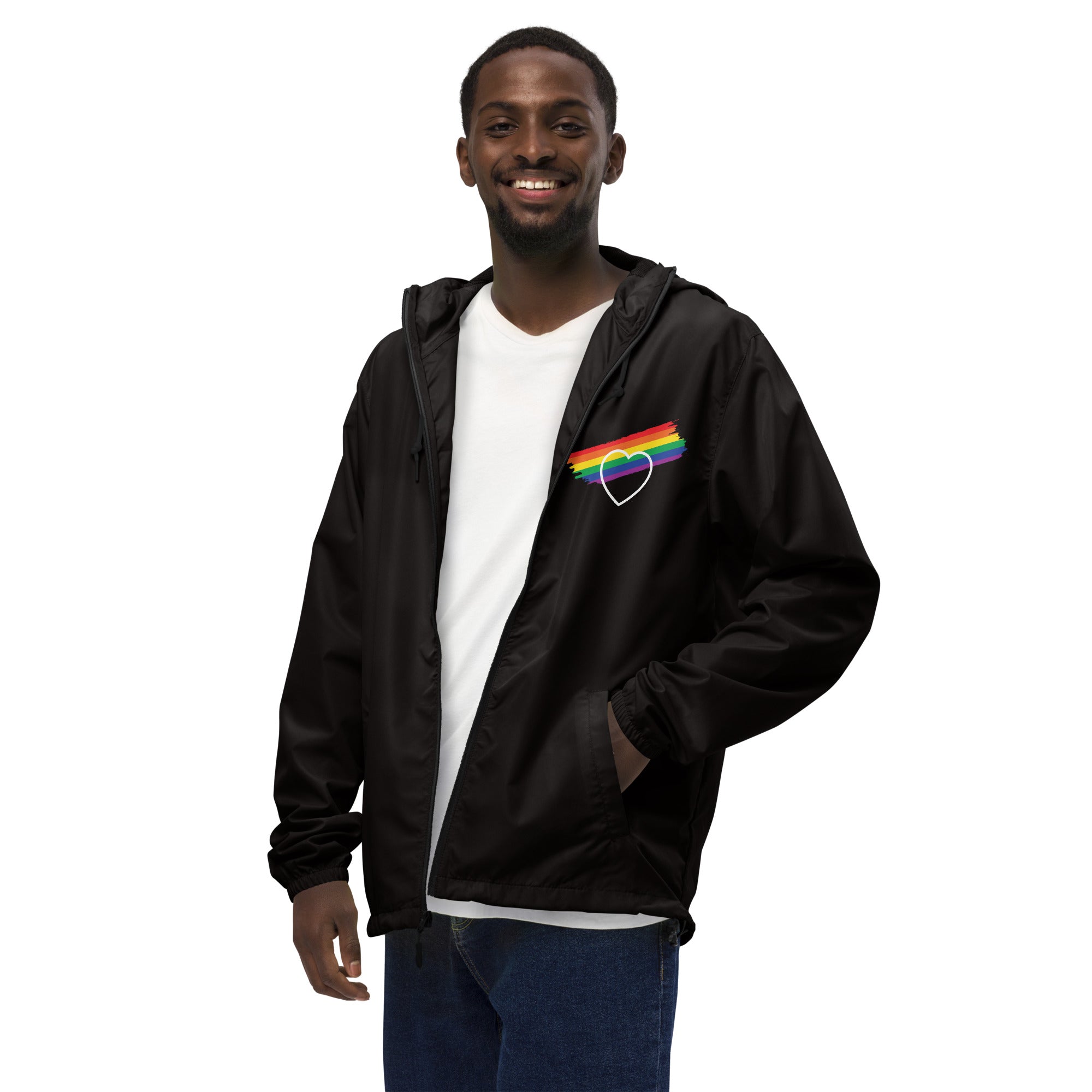 Proud Hearts - Unisex lightweight zip up windbreaker - JosephandMichael