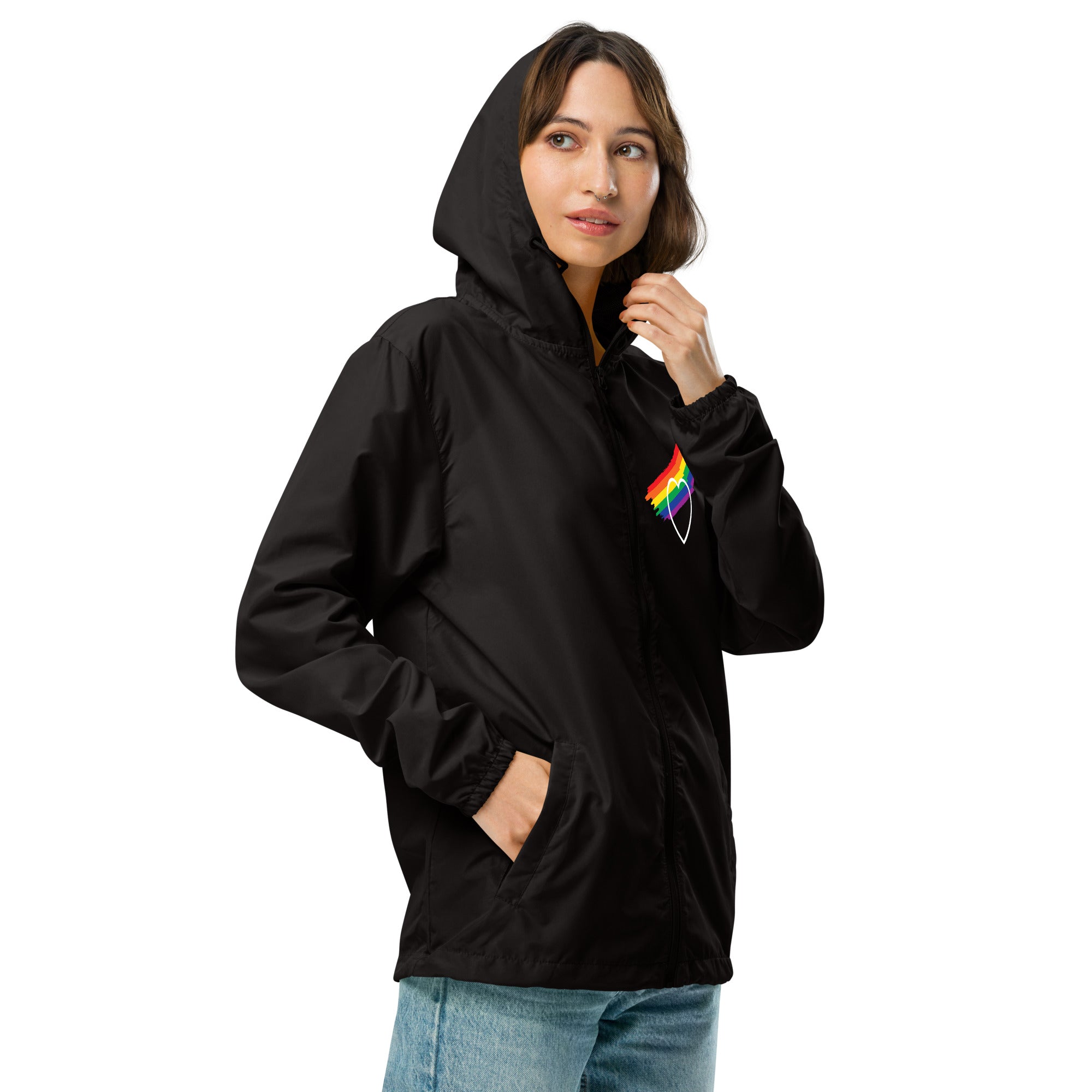 Proud Hearts - Unisex lightweight zip up windbreaker - JosephandMichael