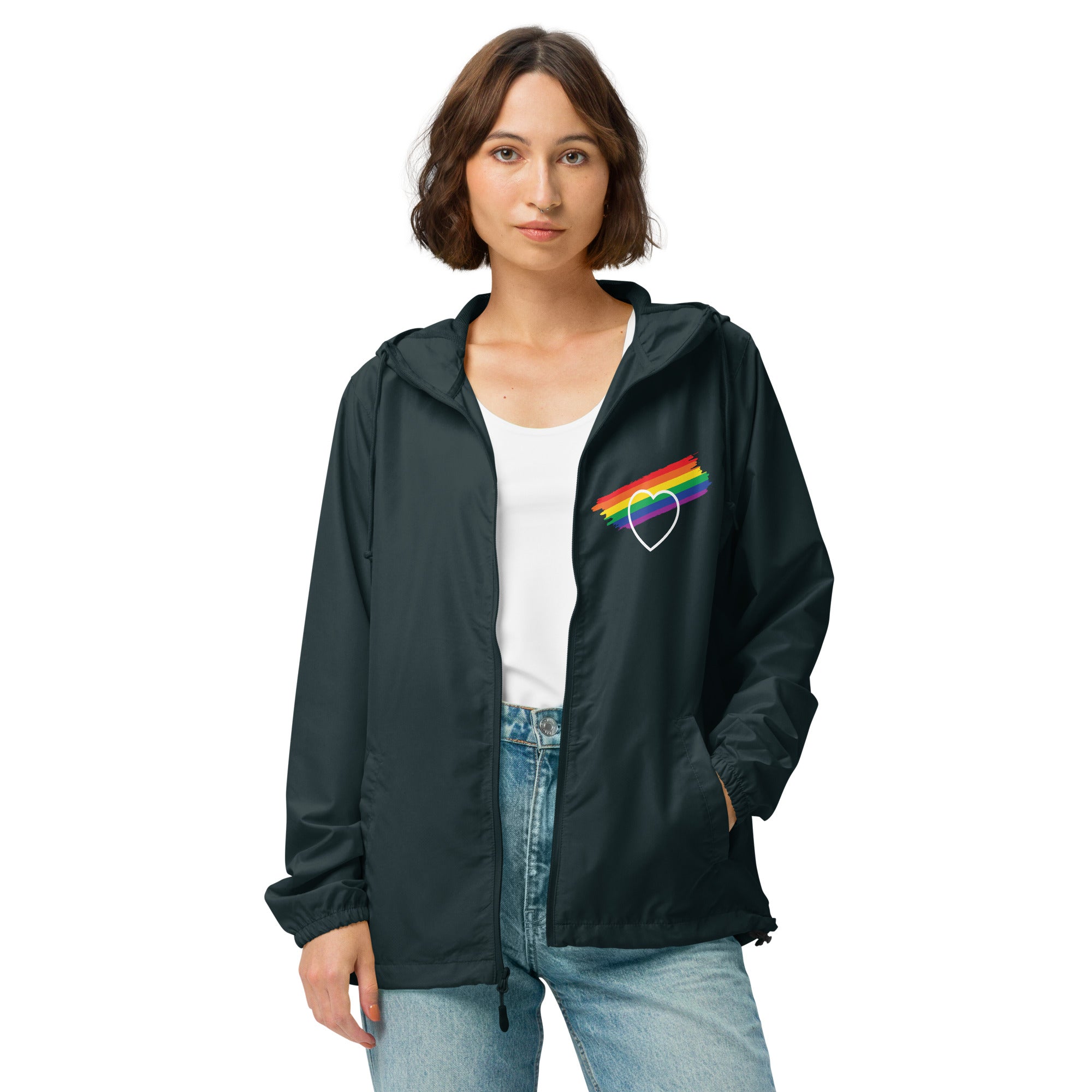 Proud Hearts - Unisex lightweight zip up windbreaker - JosephandMichael