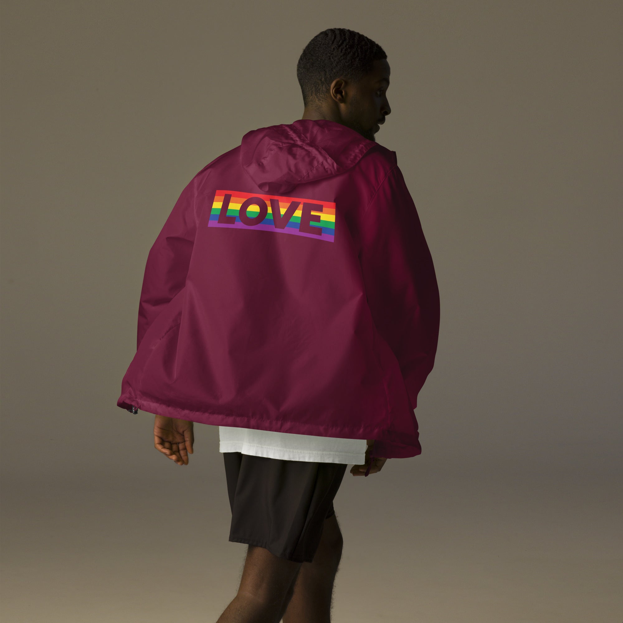 Proud Hearts - Unisex lightweight zip up windbreaker - JosephandMichael